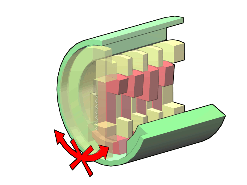 Disc tumbler lock in locked position